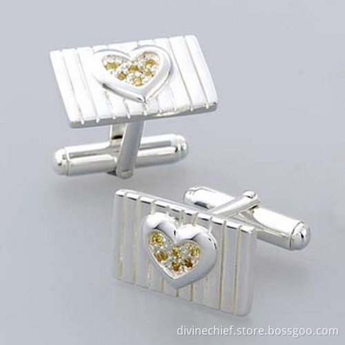 2016 Custom Fashion Metal Cufflinks High Quality 925 Silver Cufflinks For Men